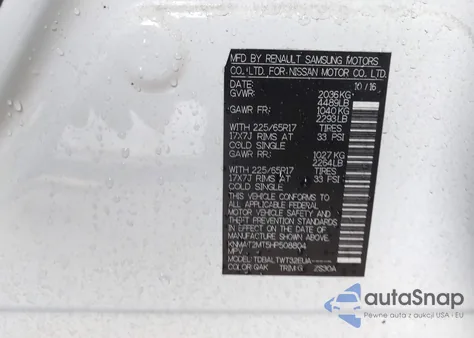 2017 Nissan Rogue S/Sv from USA, damaged, VIN KNMAT2MT5HP508804